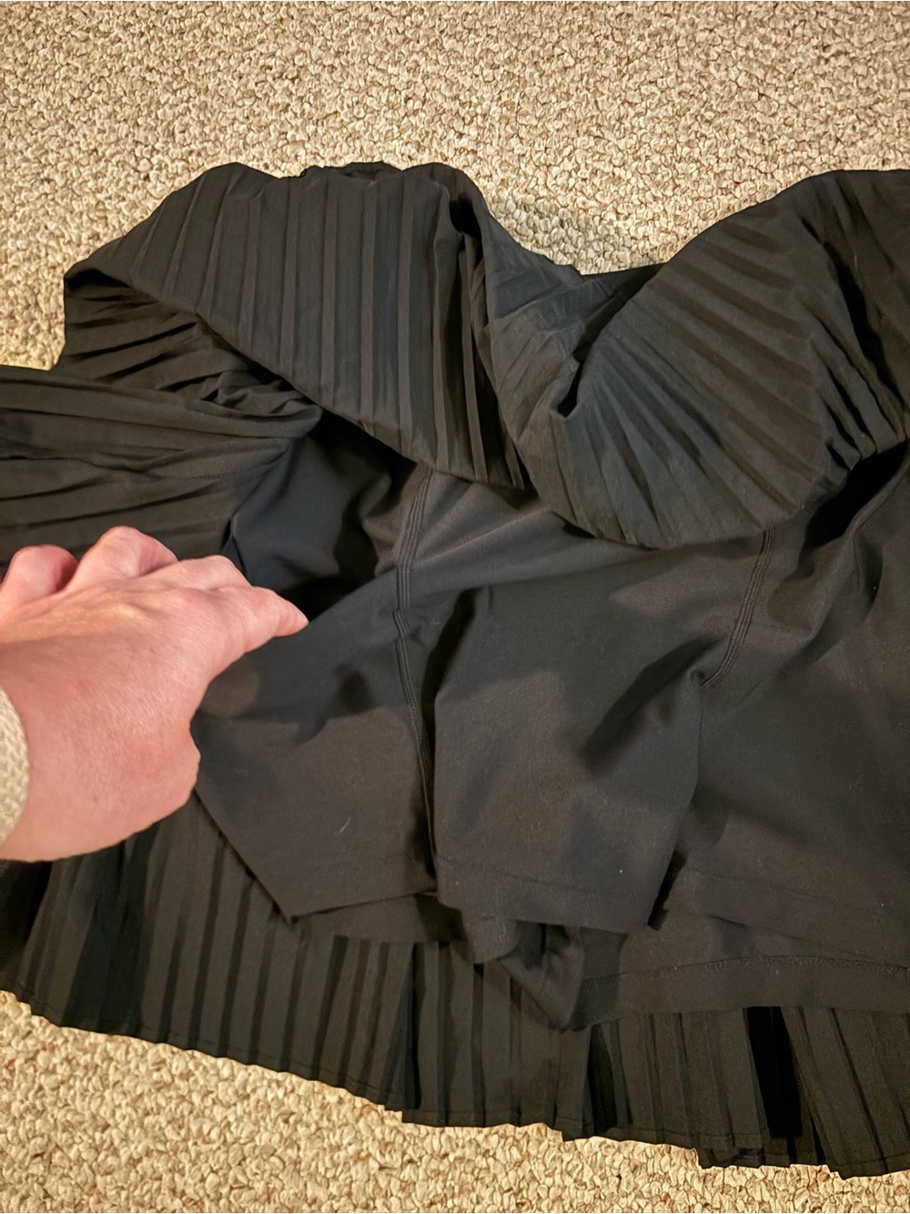 Black Pleated Mini Skort - Picture 2 of 3